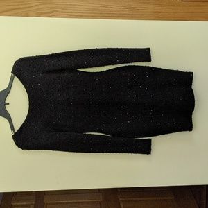 Jennifer Lopez Black Sequin Bodycon Dress sz XS